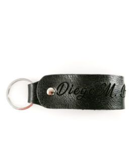 Personalized Keychain - Prime Leather Black
