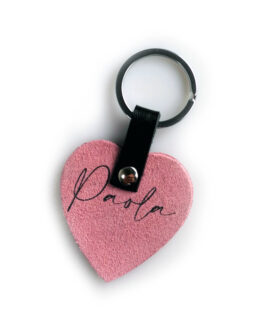 Personalized Keychain - Pink Heart