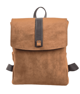 Tobacco suede backpack - Yokohama model