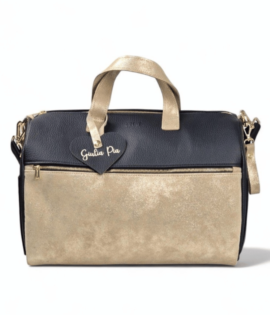 Bauletto Passeggino - Mommy Bag nera e oro