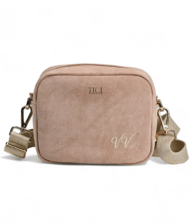 Women's Pink Bag - Handcrafted suede bag with embroidery