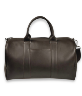Dark Brown Travel Duffle Bag - Smooth Leather