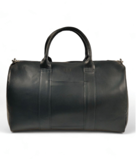 Black travel bag - Smooth leather