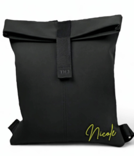 Black Men's Women's Backpack - Backpack personalized with name