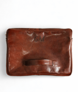 Leather PC Case - Personalized Office Clutch Bag