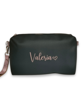 Black and Pink Clutch - Personalized Women's Clutch