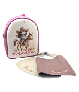 Daycare Kit with Horse - Backpack with Bib and Placemat
