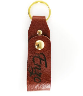 Portachiavi Personalizzato – Cuoio primofiore Marrone