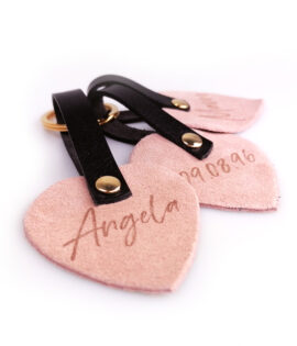 Portachiavi Personalizzato – Cuori Rosa