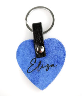 Portachiavi Personalizzato – Cuore Blu