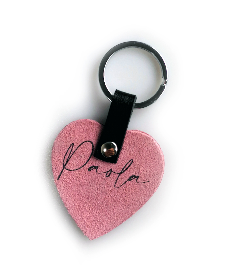 Portachiavi Personalizzato – Cuore Rosa