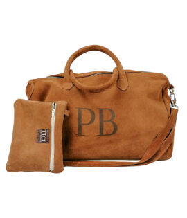 borsa con iniziali e pochette