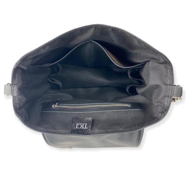 Tokio stroller in black faux leather