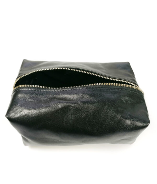 Beauty Case in cuoio nero
