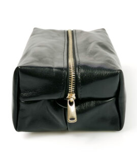 Beauty Case unisex cuoio nero