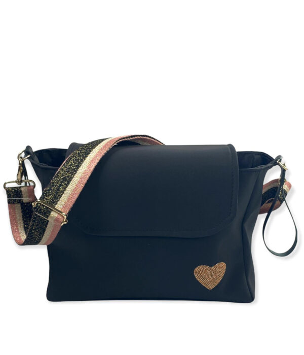 Neoprene stroller bag with shoulder strap and hooks