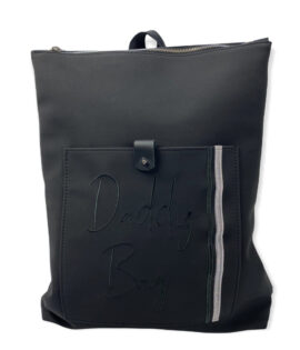 Daddy Bag in neoprene nero con ricamo