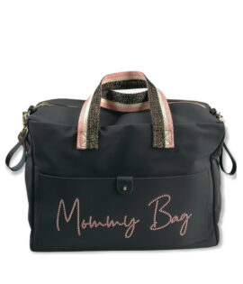 Mommy Bag tecnico nero con strass personalizzata