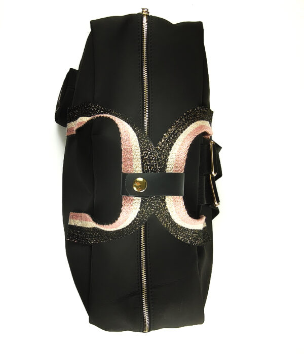 Mommy bag tecnico nero strass personalizzata