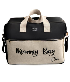 Borsa Mamma Personalizzata - Nera e Panna