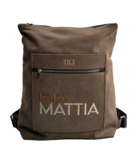 Daddy Bag | Zaino testo Papà Mattia | Marrone