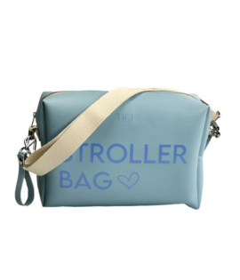 Stroller Bag - Light blue stroller basket with Name