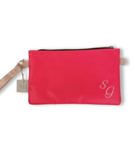 Fuchsia Women's Clutch Bag - Personalized Initials