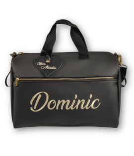 Bauletto Nero - Borsa Fasciatoio con ricamo