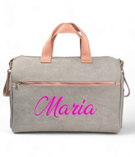 Borsa per cambio pannolino - Mommy Bag grigia e rosa