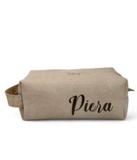 Pochette Beauty panna - Pochette personalizzata con nome