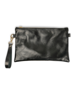 Pochette in cuoio nero - Pochette personalizzata