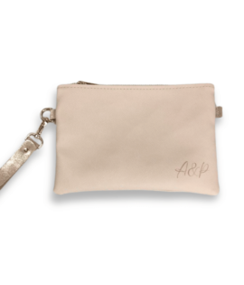 Pochette Donna Artigianale - Panna con iniziali
