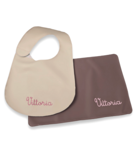 Kit Merenda per Bambina personalizzato con Nome ricamato