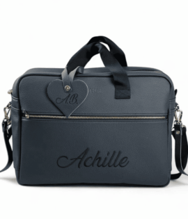 Borsa Fasciatoio artigianale - Mommy Bag Blu con Nome