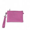 Pochette piatta in vera pelle