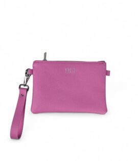 Pochette piatta in vera pelle