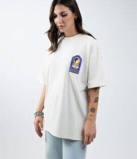 Blaster T-shirt Oversize Unisex "Santa Mamma" - Cream