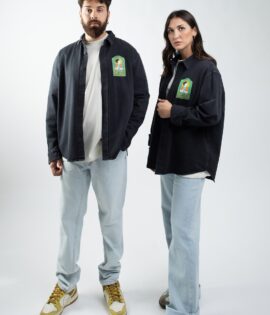 Worker Shirt | Camicia Unisex "Santa Mamma" - Black Rock