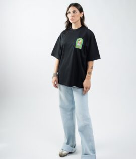 Blaster T-shirt Oversize Unisex "Santa Mamma" - Black