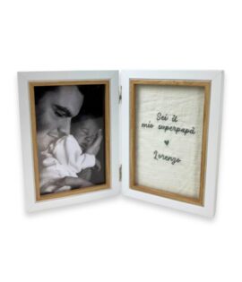 Cornice Doppia Festa del Papà - Cornice in legno 10x15