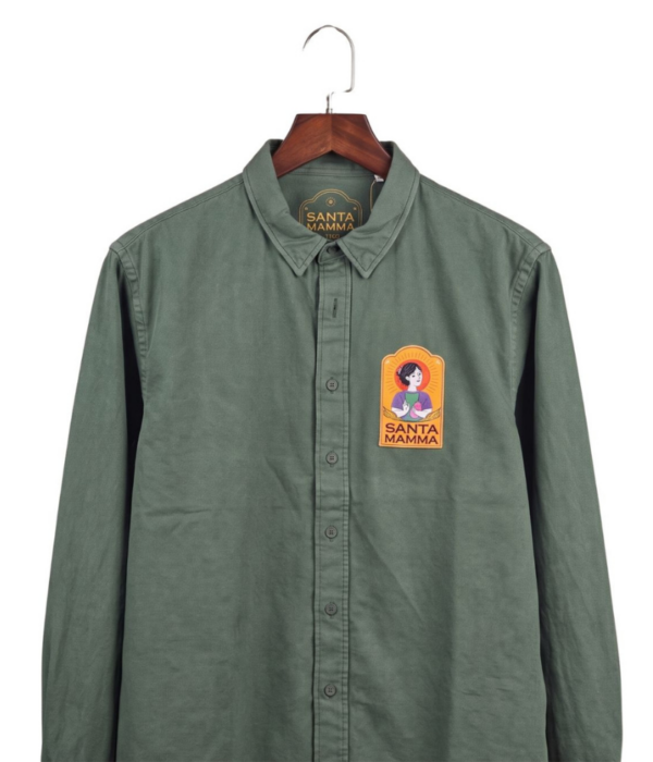 camicia verde militare santa mamma