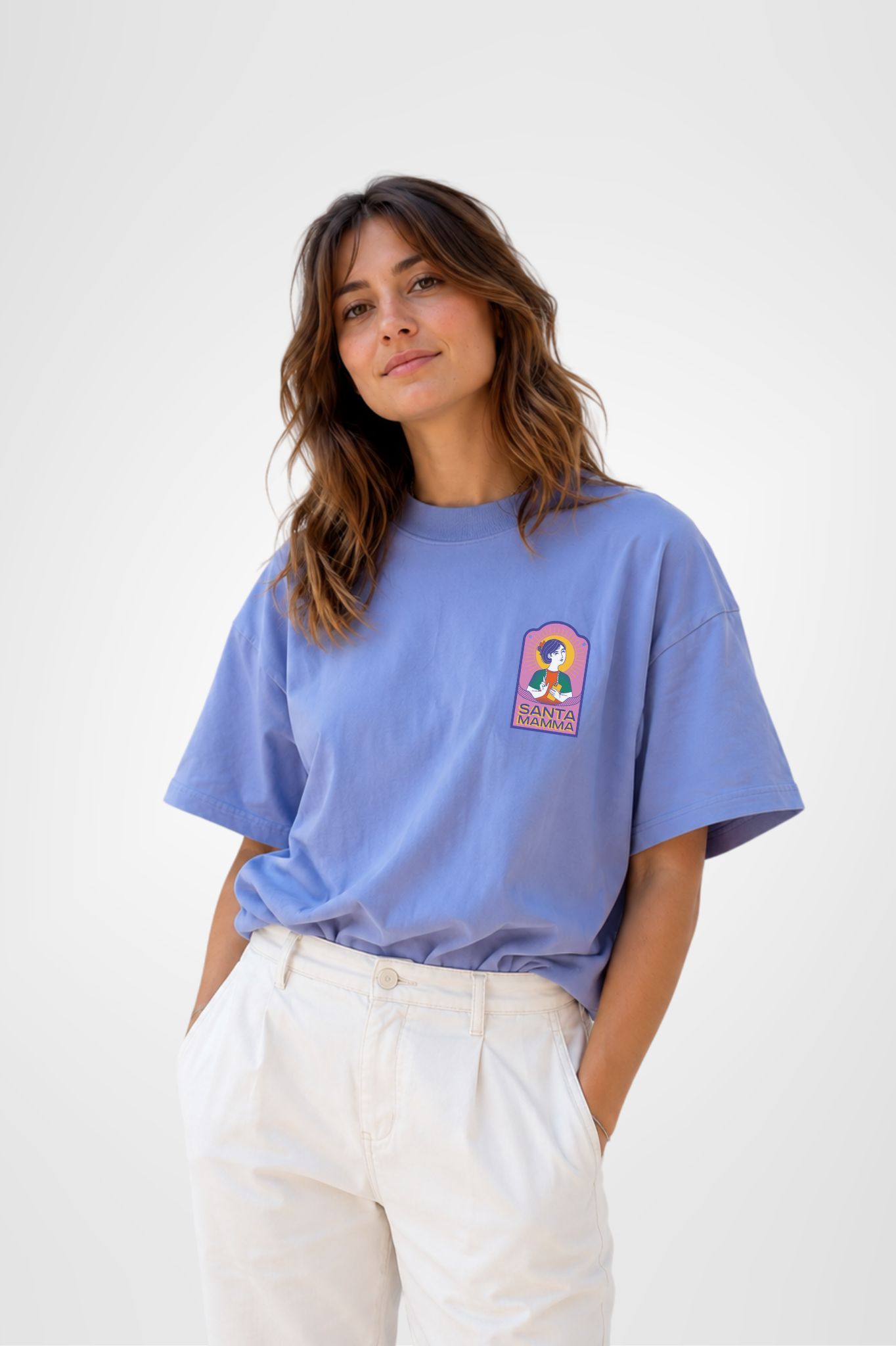 T-shirt Santa Mamma Lilla